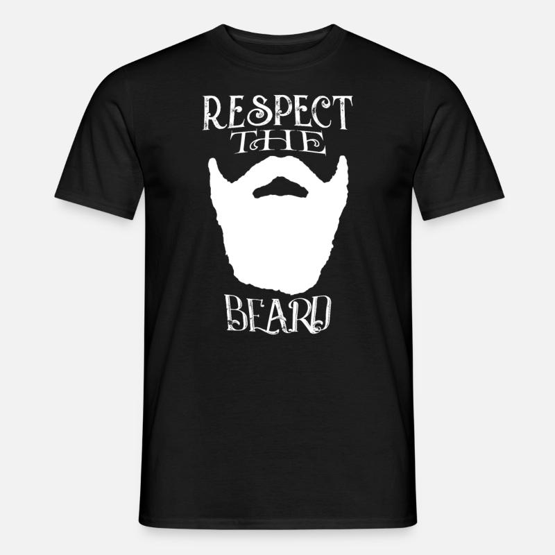 Bart - Respect The Beard - Männer T-Shirt - Schwarz