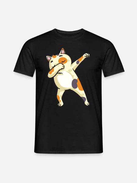 Tamponner cadeau de danse d'amoureux de chat - T-shirt homme - noir