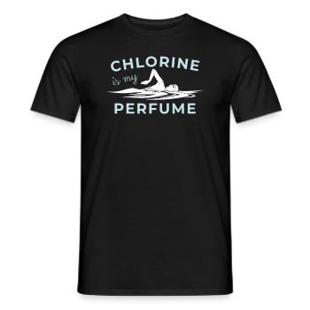 Chlorine Is My Perfume Swimmer Swimming Pool - Men's T-Shirt - black - Front - AI Model Male 178 light (178cm)
