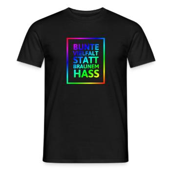 Racism Human Right Antifa Fascism Gift - Men's T-Shirt - black - Front - AI Model Male 178 light (178cm)