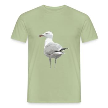 Die Möwe - Männer T-Shirt - Sage - Vorne - AI Model Male 178 light (178cm)