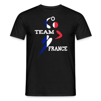 Handball T-Shirt Team France - Men's T-Shirt - black - Front - AI Model Male 178 light (178cm)