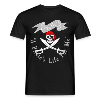 Piratenleben Yo Ho - Männer T-Shirt - Schwarz - Vorne - AI Model Male 178 light (178cm)
