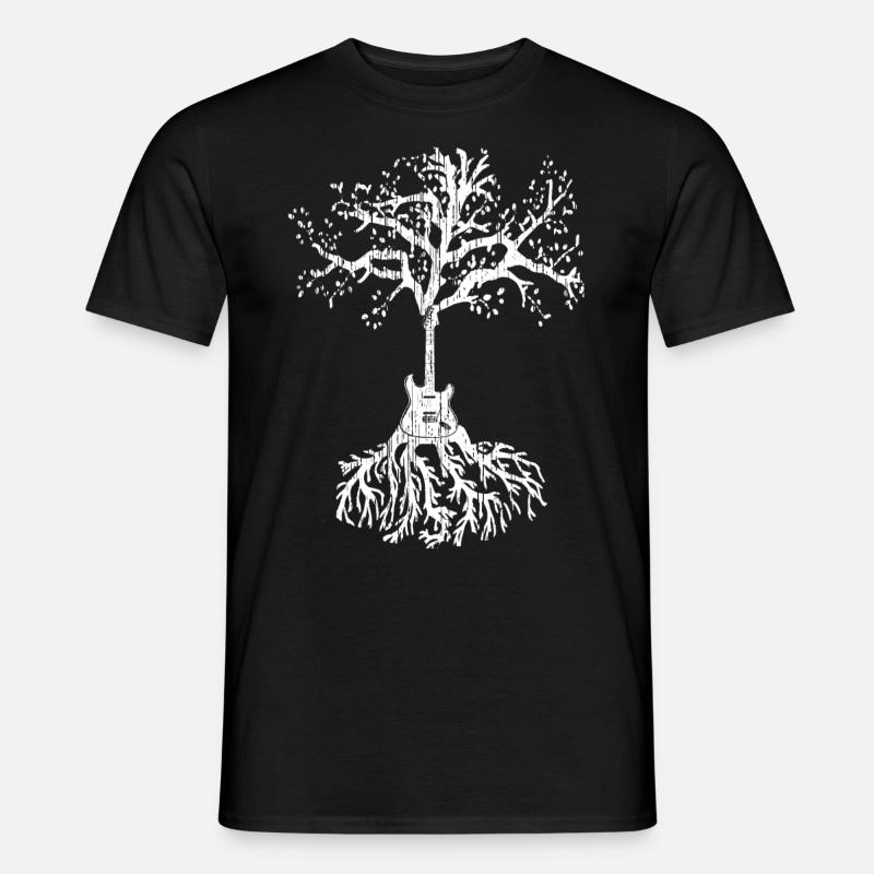 Gitarre Baum - Männer T-Shirt - Schwarz