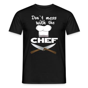 Don’t mess with the chef cuisinier cadeau - T-shirt homme - noir - Devant - AI Model Male 178 light (178cm)
