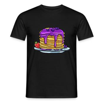 Pancake pancake pancake gift - Men's T-Shirt - black - Front - AI Model Male 178 light (178cm)