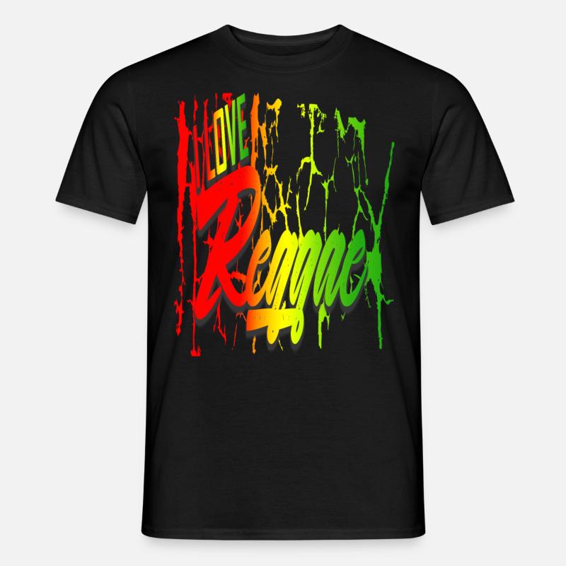 Reggae 6I love reggae - Männer T-Shirt - Schwarz