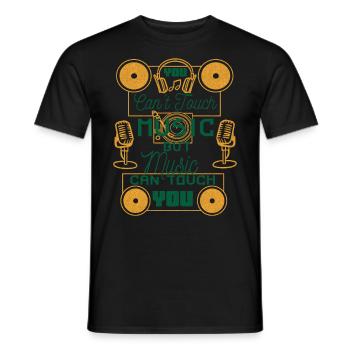 Music Electro Hip Hop Techno Festival Gift - Men's T-Shirt - black - Front - AI Model Male 178 light (178cm)
