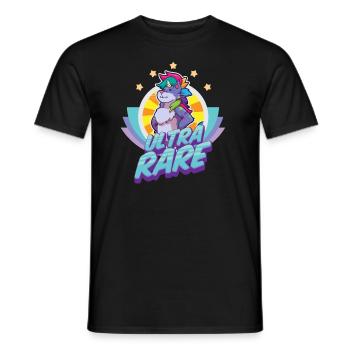 Katze Einhorn Ultra Rate Maine Coon - Männer T-Shirt - Schwarz - Vorne - AI Model Male 178 light (178cm)
