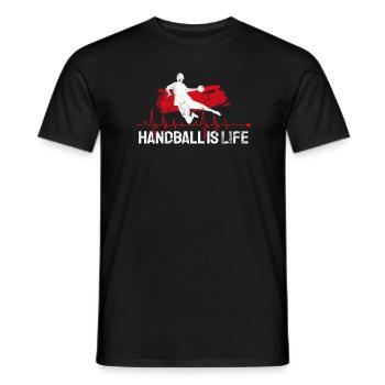 Handball Handball Handballer Handball player Goal - Men's T-Shirt - black - Front - AI Model Male 178 light (178cm)