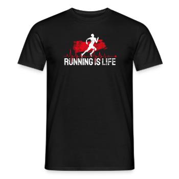 Course à pied course à pied jogging sport - T-shirt homme - noir - Devant - AI Model Male 178 light (178cm)