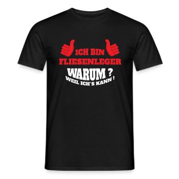 Tilers because I can - Tilers, Construction - Men's T-Shirt - black - Front - AI Model Male 178 light (178cm)