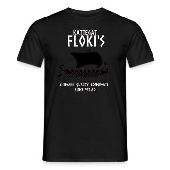 Viking Kattegat Floki T-Shirt for Viking Lovers - T-shirt homme - noir - Devant - AI Model Male 178 light (178cm)