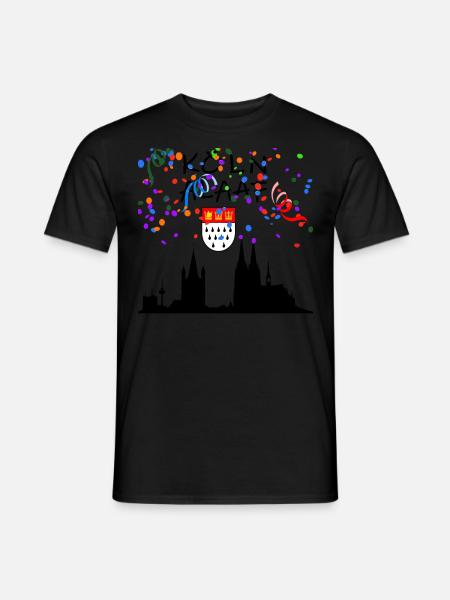 Köln Alaaf ,Karneval Fastnacht Dom Wappen shirt - Männer T-Shirt - Schwarz