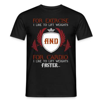 zum Trainieren - Männer T-Shirt - Schwarz - Vorne - AI Model Male 178 light (178cm)