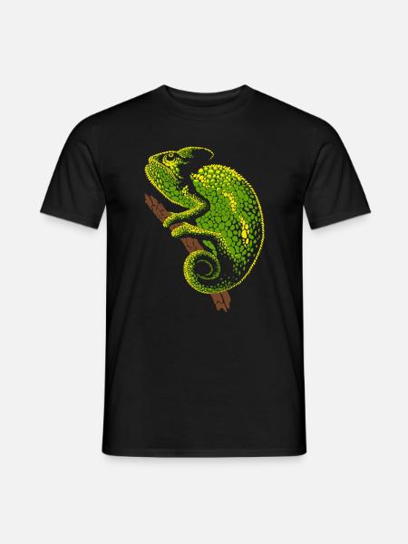 Chameleon Reptile - Men's T-Shirt - black