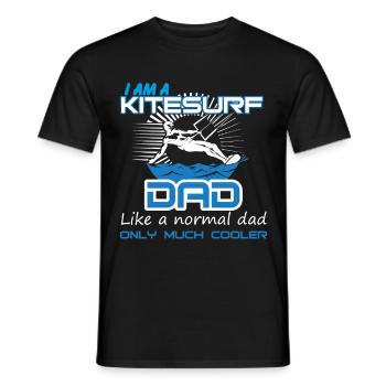 je suis un papa de kitesurf comme un papa normal seulement beaucoup co - T-shirt homme - noir - Devant - AI Model Male 178 light (178cm)