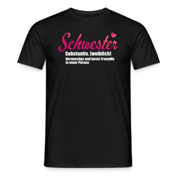 cool sister siblings best gift - Men's T-Shirt - black - Front - AI Model Male 178 light (178cm)