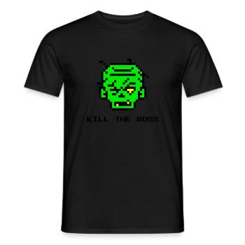 t-shirt casual retrogaming fun cool 8bit - T-shirt homme - noir - Devant - AI Model Male 178 light (178cm)