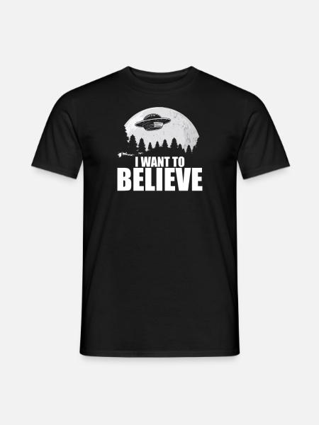 I want to believe - Männer T-Shirt - Schwarz