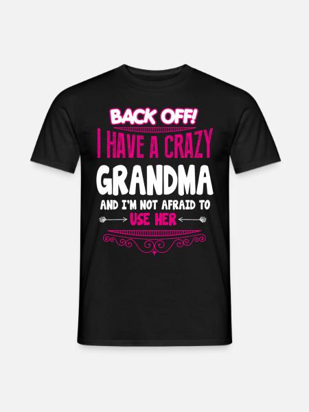 crazy grandma - Men's T-Shirt - black