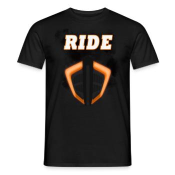 RIDE - Männer T-Shirt - Schwarz - Vorne - AI Model Male 178 light (178cm)