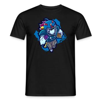 Football Einhorn Sport Geschenk Rugby - Männer T-Shirt - Schwarz - Vorne - AI Model Male 178 light (178cm)