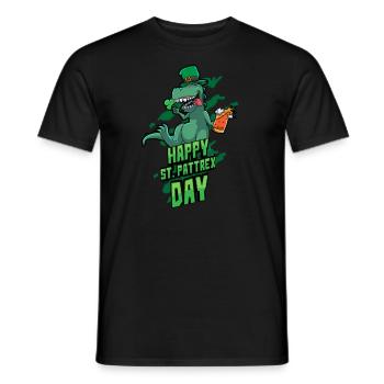 St. Patricks Day Druck Trex Irish Geschenk - Männer T-Shirt - Schwarz - Vorne - AI Model Male 178 light (178cm)