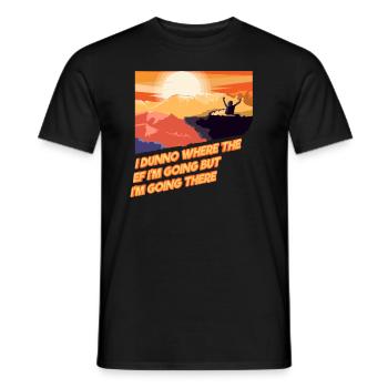 Randonnée vacances Bien-être Montagne Liberté Cadeau - T-shirt homme - noir - Devant - AI Model Male 178 light (178cm)