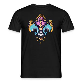 Mardi gras carnaval symbole de décoration cadeau - T-shirt homme - noir - Devant - AI Model Male 178 light (178cm)
