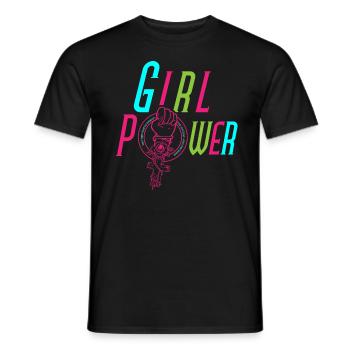 Girl Women Power Power Strength Venus Gift - Men's T-Shirt - black - Front - AI Model Male 178 light (178cm)