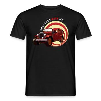 Feuerwehr Rettungswagen Beruf Rarität Geschenk - Männer T-Shirt - Schwarz - Vorne - AI Model Male 178 light (178cm)