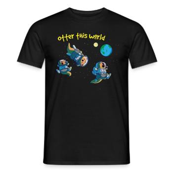 Loutre Space Animals cadeau Sweet Joy - T-shirt homme - noir - Devant - AI Model Male 178 light (178cm)