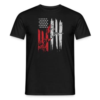 Cheval d'équitation de cheval Cheval d'équitation Wester Cowboy - T-shirt homme - noir - Devant - AI Model Male 178 light (178cm)