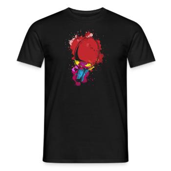 Cadeau de tennis de table Bat Art Colors - T-shirt homme - noir - Devant - AI Model Male 178 light (178cm)
