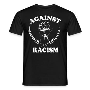 Idée cadeau contre le racisme - T-shirt homme - noir - Devant - AI Model Male 178 light (178cm)