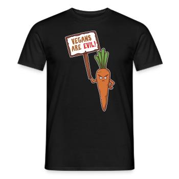 Les végétaliens sont diaboliques - T-shirt homme - noir - Devant - AI Model Male 178 light (178cm)