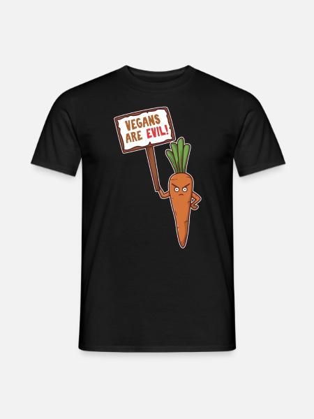 Vegans are Evil - Männer T-Shirt - Schwarz