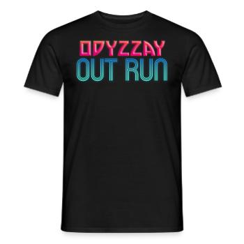 Odyzzay Out Run Neon Gradient - Men's T-Shirt - black - Front - AI Model Male 178 light (178cm)