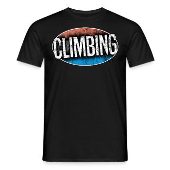 climbing 07 bouldering klettern kletterhalle - Männer T-Shirt - Schwarz - Vorne - AI Model Male 178 light (178cm)