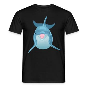 Dolphin - Dolphin - Men's T-Shirt - black - Front - AI Model Male 178 light (178cm)