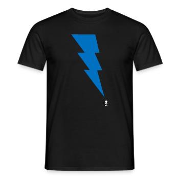 Gewitter - Blitz - Blitzschlag - Strichmännchen 9 - Männer T-Shirt - Schwarz - Vorne - AI Model Male 178 light (178cm)