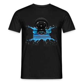 Autoreifen und Aquaplaning - Männer T-Shirt - Schwarz - Vorne - AI Model Male 178 light (178cm)
