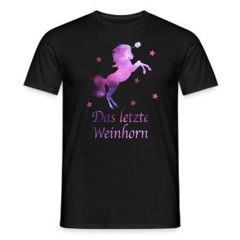 Weinhorn Weinliebhaber Wein Trinker Rotwein Fans - Männer T-Shirt - Schwarz - Vorne - AI Model Male 178 light (178cm)