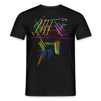 techno - Männer T-Shirt - Schwarz - Vorne - AI Model Male 178 light (178cm)