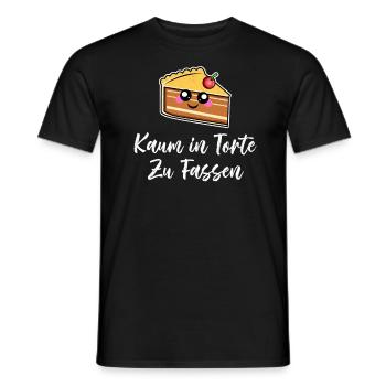 Kaum in Torte zu fassen Kuchen - Männer T-Shirt - Schwarz - Vorne - AI Model Male 178 light (178cm)