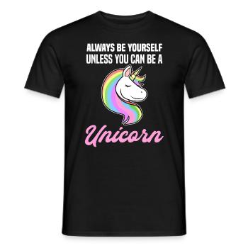 Énonciations drôles de licorne fans de licorne - T-shirt homme - noir - Devant - AI Model Male 178 light (178cm)