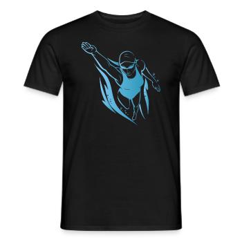 Maillot de bain cadeau de plongée sport piscine - T-shirt homme - noir - Devant - AI Model Male 178 light (178cm)