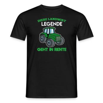Rentner Ruhestand Landwirt Rente - Männer T-Shirt - Schwarz - Vorne - AI Model Male 178 light (178cm)