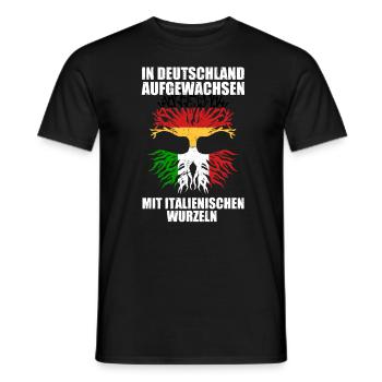 Deutschland Italien Italiener und Italienerin - Männer T-Shirt - Schwarz - Vorne - AI Model Male 178 light (178cm)